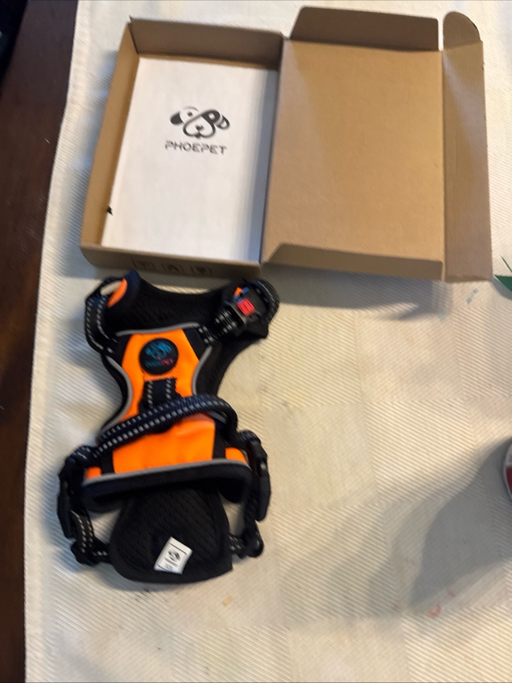 Phoepet Reflective Orange & Black Dog Harness